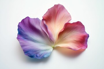 Naklejka premium Pastel petals, delicate, vibrant, arranged, white background.