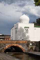 Naklejka premium beautiful white mosque in Ischia Italy