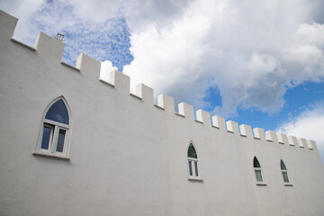 beautiful white mosque in Ischia  Italy