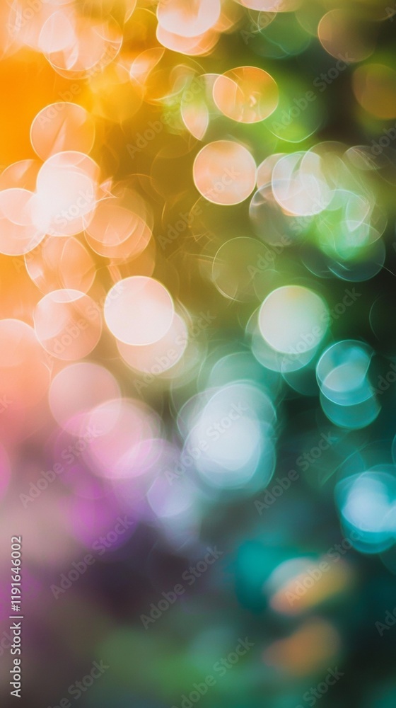 Aufkleber blurred lights creating a colorful bokeh effect, perfect for festive backgrounds and holiday designs