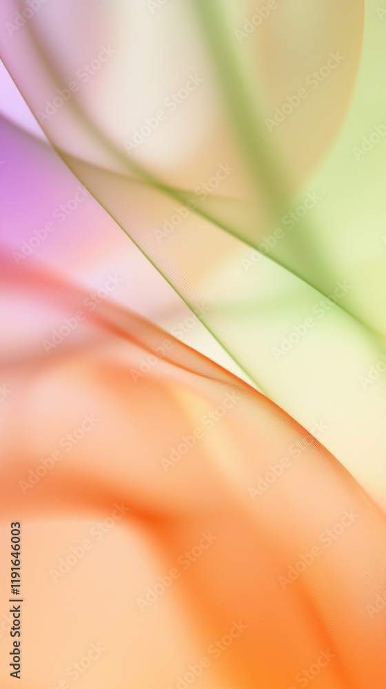 Poster blending smooth pastel colors and gradients creates an abstract background that captivates with its 