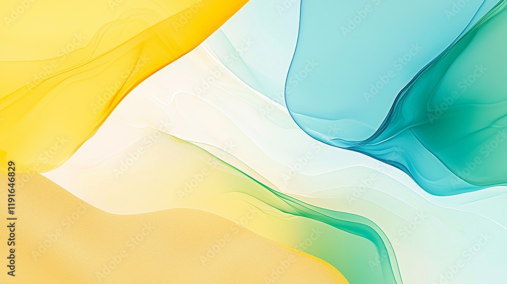Poster colorful abstract fluid acrylic painting background creating unique textures and patterns with a ble