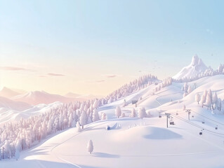 Fond de vacances d'hiver au ski