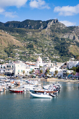 Fototapeta premium landscape with Forio, Ischia island, Italy