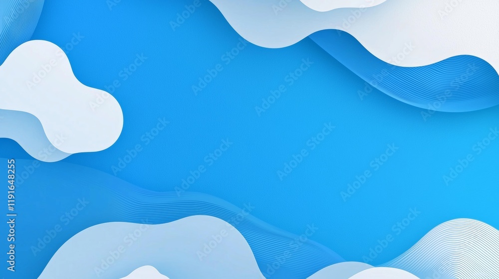 Poster abstract blue and white wavy background creating dynamic visual interest with its flowing lines and 