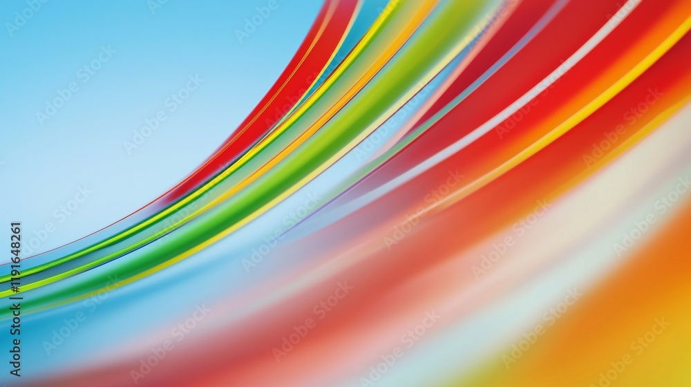Aufkleber colorful lines are creating a vibrant and energetic abstract background with a sense of motion and s