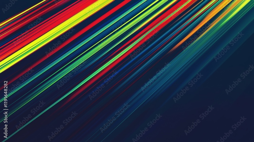 Aufkleber colorful diagonal lines converge and blend, creating a dynamic and vibrant abstract composition agai
