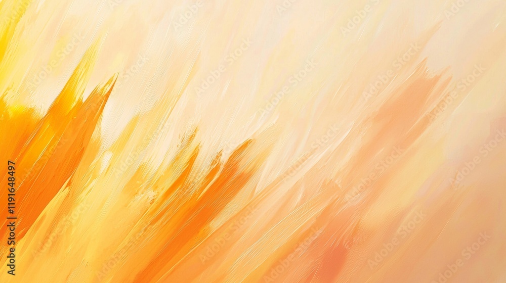 Poster vivid brushstrokes of orange and yellow paint create a dynamic and textured background, blending sea