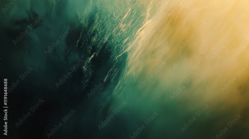 Poster Green and yellow colors blend together, creating a dynamic and visually interesting abstract background with a gradient effect and a textured appearance