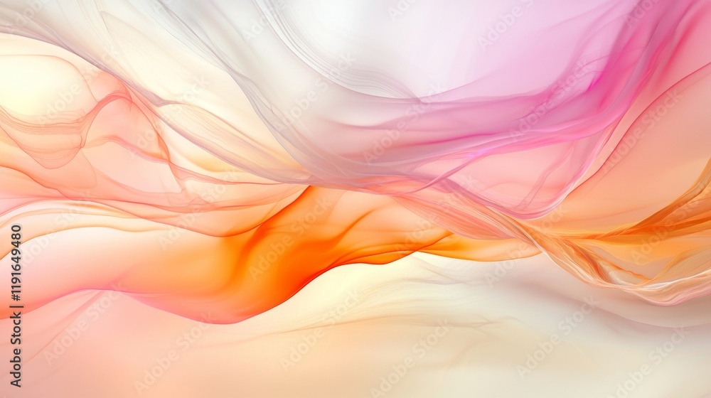 Aufkleber smooth elegant gradient mesh creating colorful waves, perfect for backgrounds, presentations, websit