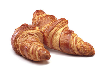 Croissanty na białym tle
