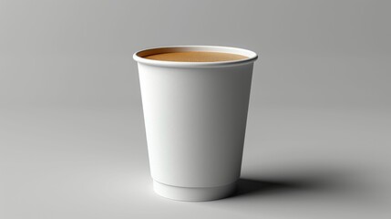 paper coffee cup isolated in a studio background