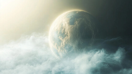 Fototapeta premium A 3D illustration symbolizing global warming and climate change with gas surrounding Earth, emphasizing the chaos and worldwide disaster, showcasing the urgency of environmental awareness