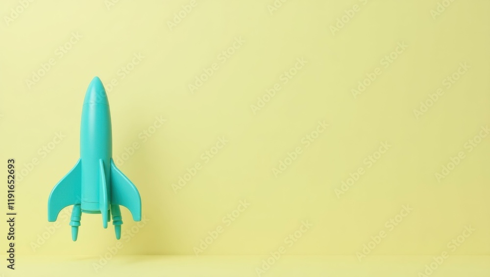 Poster turquoise dumbbell on left. soft coral background. copy space for text, 3d render ai generated desig