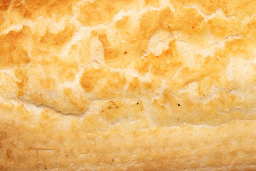 Close Up of Fresh Baked Golden Bread Crusty Tiger Baguette Roll