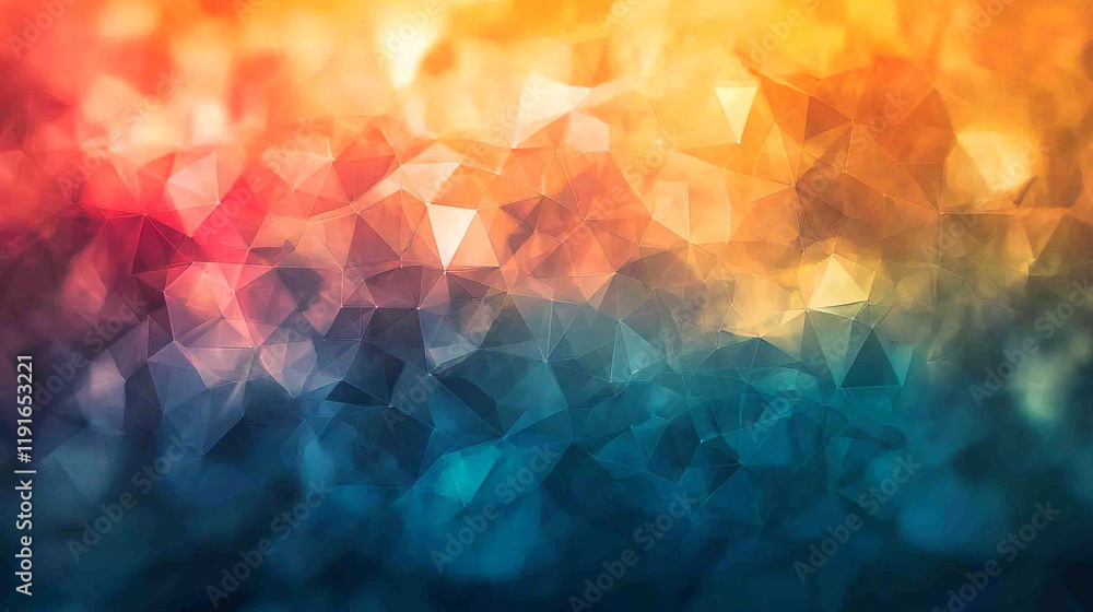 Poster abstract geometric pattern with vibrant colors creating a stunning visual effect