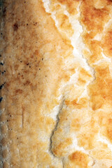 Close Up of Fresh Baked Golden Bread Crusty Tiger Baguette Roll