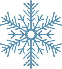 Stylized snowflake featuring intricate details, capturing the essence of winter, Christmas, and icy beauty, ideal for enhancing festive designs and winter themed projects