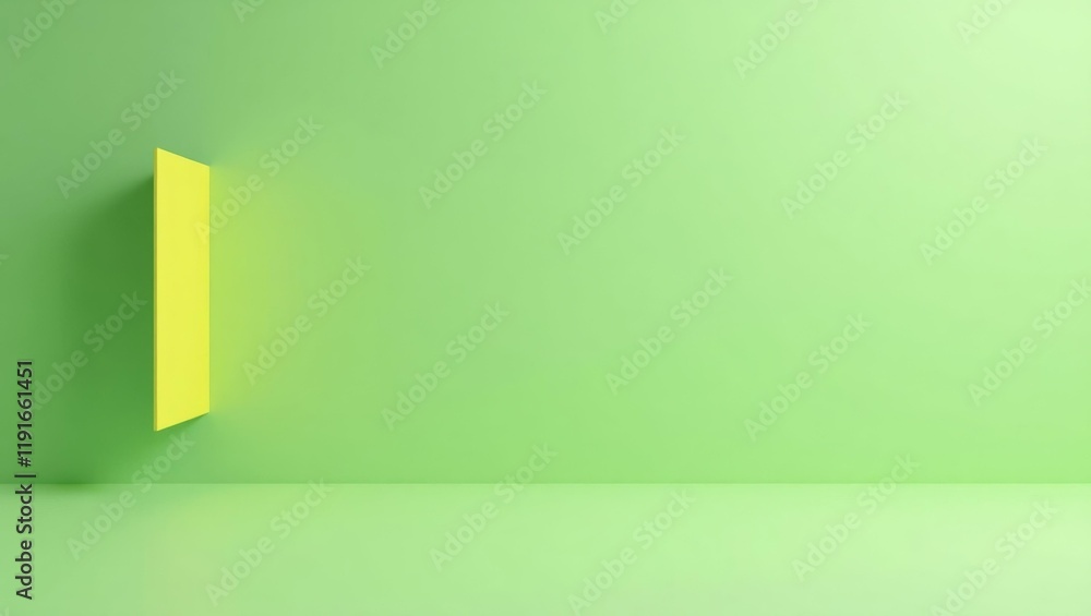 Poster sandstone web browser window on left. soft green background. copy space for text, 3d render ai gener