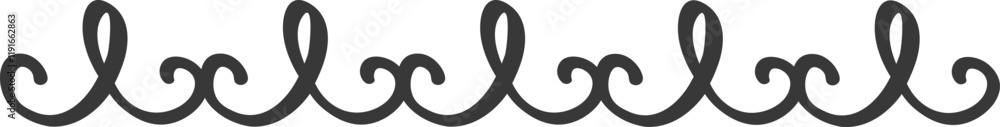 Poster seamless repeating elegant border with swirls creating a sophisticated design, ideal for adding a to