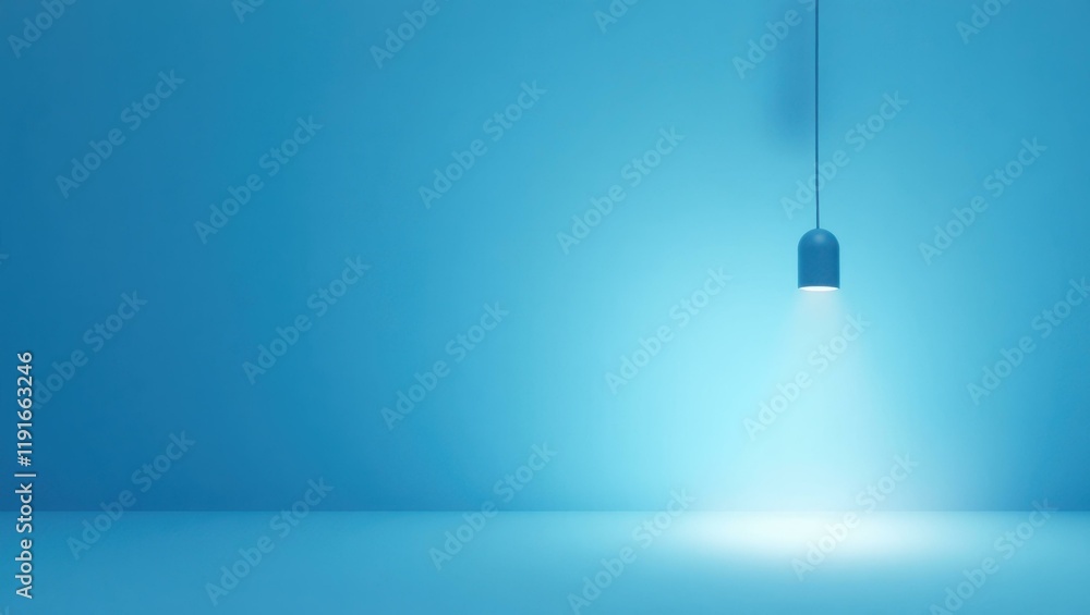 Poster ghostly gray creepy lantern on right. soft white background. copy space for text, 3d render ai gener