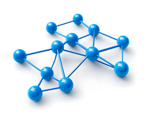 Abstract Blue Network Diagram - Digital Connectivity Concept