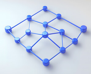 Abstract Blue Network Diagram - Digital Connectivity Concept