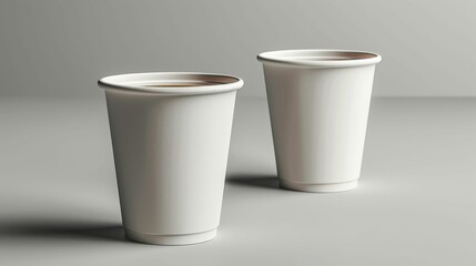 Coffee Cup Mock-Up - Two Cups