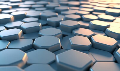 Obraz premium Hexagonal shapes, textured surface, three-dimensional pattern.