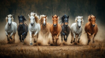 Obraz premium Wild Horses Running