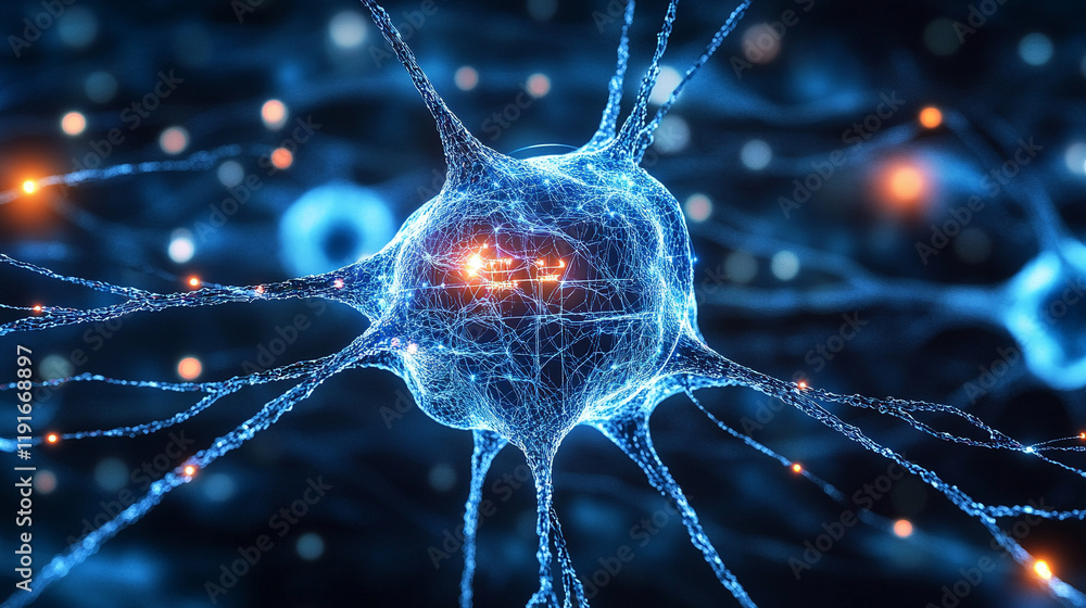 Poster quantum computing system with processor, electronic circuits, artificial neurons, global data connec