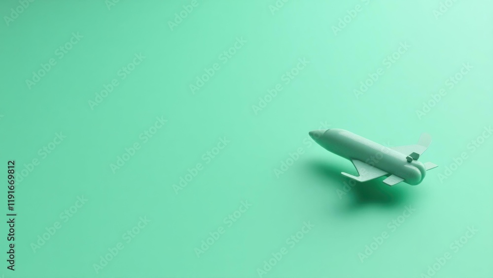Poster turquoise dumbbell on right. soft orange background. copy space for text, 3d render ai generated des