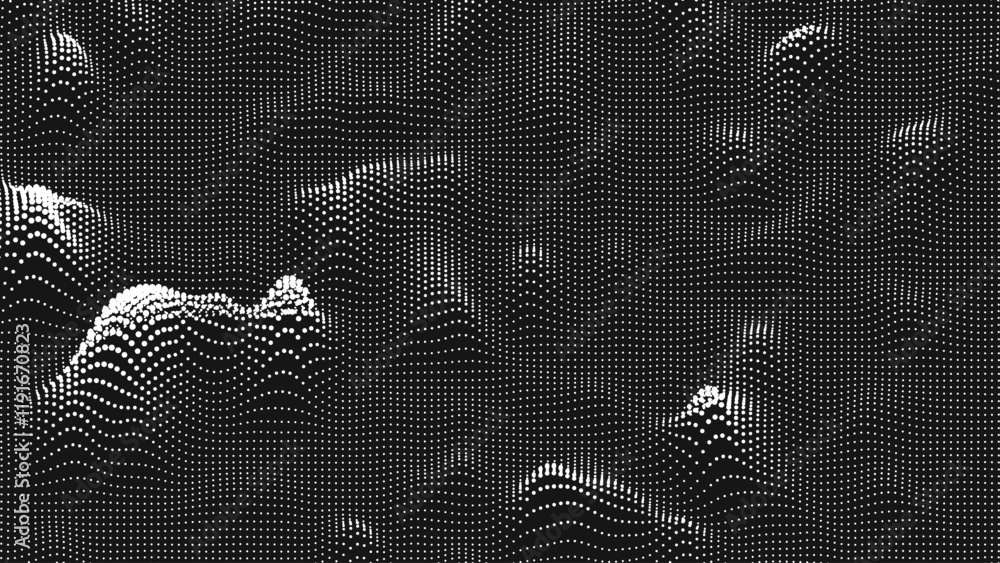 Canvas Prints point wave bump texture. abstract dot background. technological cyberspace background.