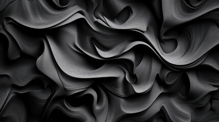 Obraz premium Monochrome ink-splash texture, swirling patterns with smoky edges