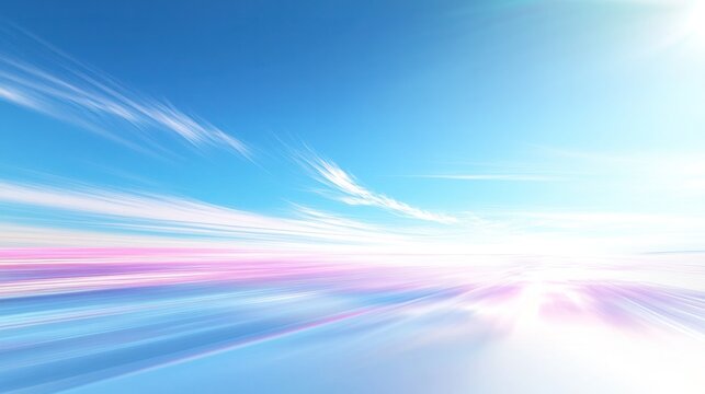 Radiant blur of shimmering glowing light streaks and beams across a mesmerizing futuristic cosmic night sky backdrop  Vibrant motion energy and kinetic power with an ethereal otherworldly atmosphere