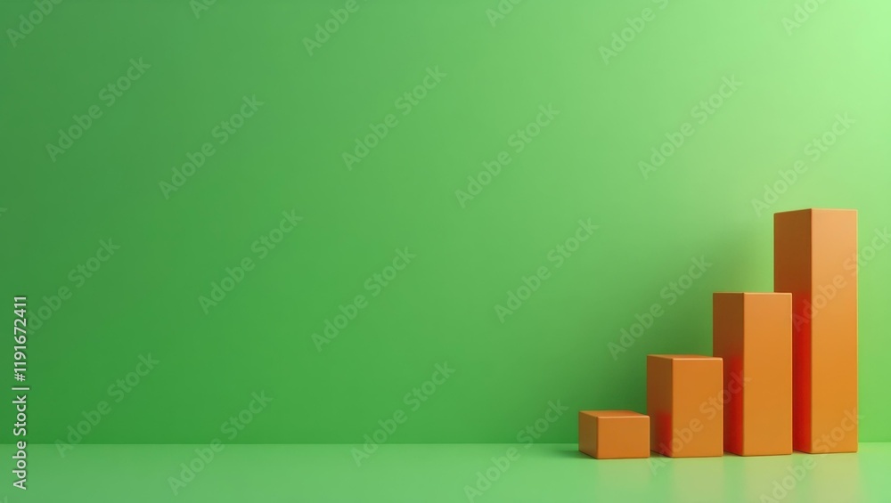 Poster tangerine carousel horse on right. soft red background. copy space for text, 3d render ai generated 