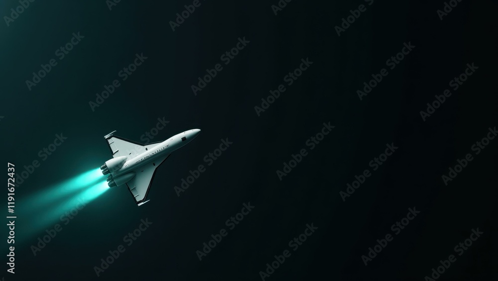 Poster turquoise dumbbell on left. soft coral background. copy space for text, 3d render ai generated desig