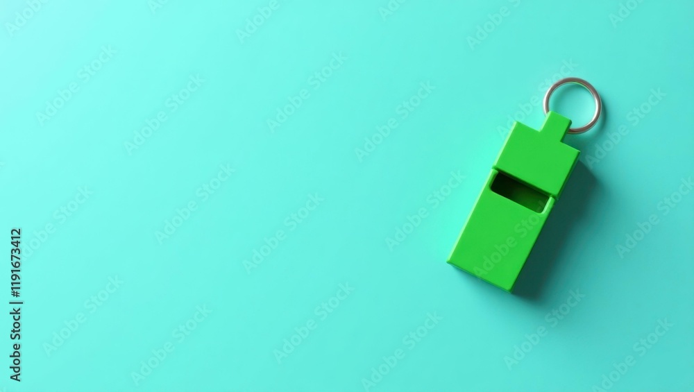 Poster emerald green briefcase on right. soft black background. copy space for text, 3d render ai generated