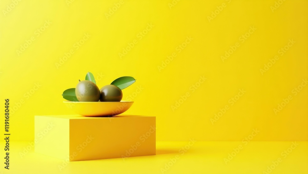 Poster olive green centaur figure on left. soft green background. copy space for text, 3d render ai generat