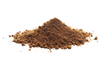 Garam masala ground, minced spice blend, isolated on white, side view