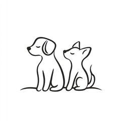 Obraz premium Dog and puppy sitting together, outdoors, peaceful scene, perfect for pet adoption