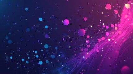 Abstract Purple and Blue Bokeh Background with Lights