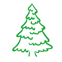 Tree with Green Leaves Icon Illustration Symbol