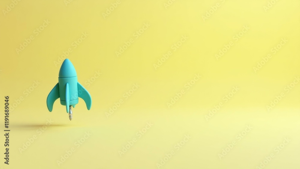 Poster turquoise dumbbell on left. soft coral background. copy space for text, 3d render ai generated desig