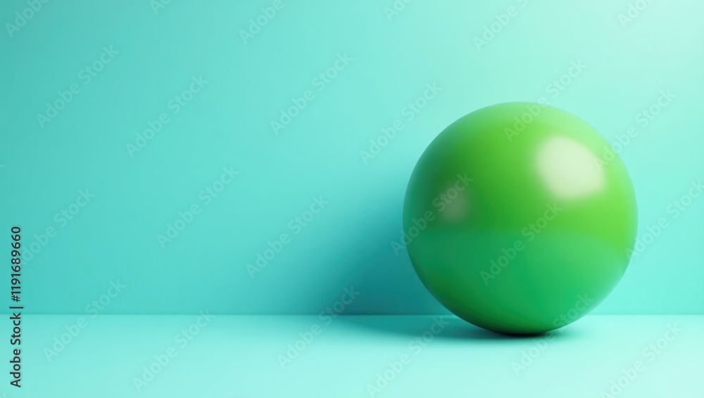 Poster rich green globe on left. soft purple background. copy space for text, 3d render ai generated design