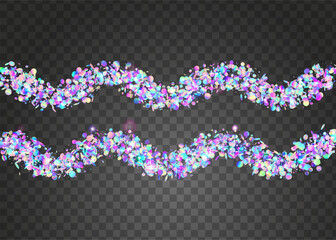 Holographic Glitter. Party Effect. Falling Design. Iridescent Sparkle. Disco Birthday Illustration. Light Pattern. Pink Glare Paper. Digital Dust. Blue Holographic Glitter