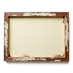 Fototapeta premium Antique light wood sign, weathered texture, white background, woodgrain, farmhouse, vintage