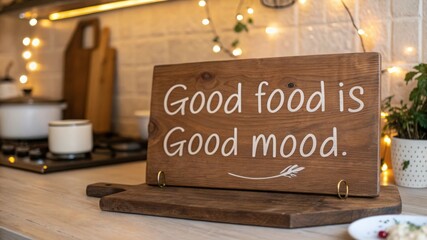 Cooking delicious meals for a joyful experience in cozy kitchens embracing the concept that good food is good mood