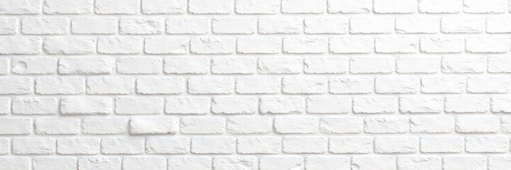 Obraz premium Clean white brick wall texture, perfect backdrop , painted brick, masonry, monochrome