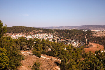 Scenic View of a Rural Town Surrounded by Nature